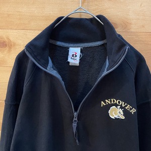 【BadgerSport】ANDOVER 刺繍ロゴ ワンポイント ハーフジップ スウェット アメリカ古着