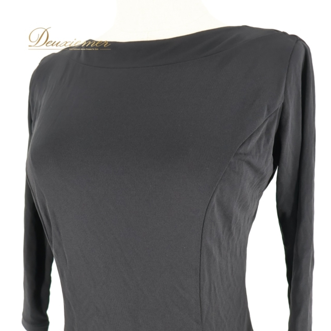 社交ダンス 衣装 トップス ブラウス チャコットロイヤルダンス Chacott ROYAL DANCE 黒 日本製 無地 シンプル 練習 レッスン 伸縮 ストレッチ 七分袖 パーティー ステージ イベント オールブラック ストレッチ生地