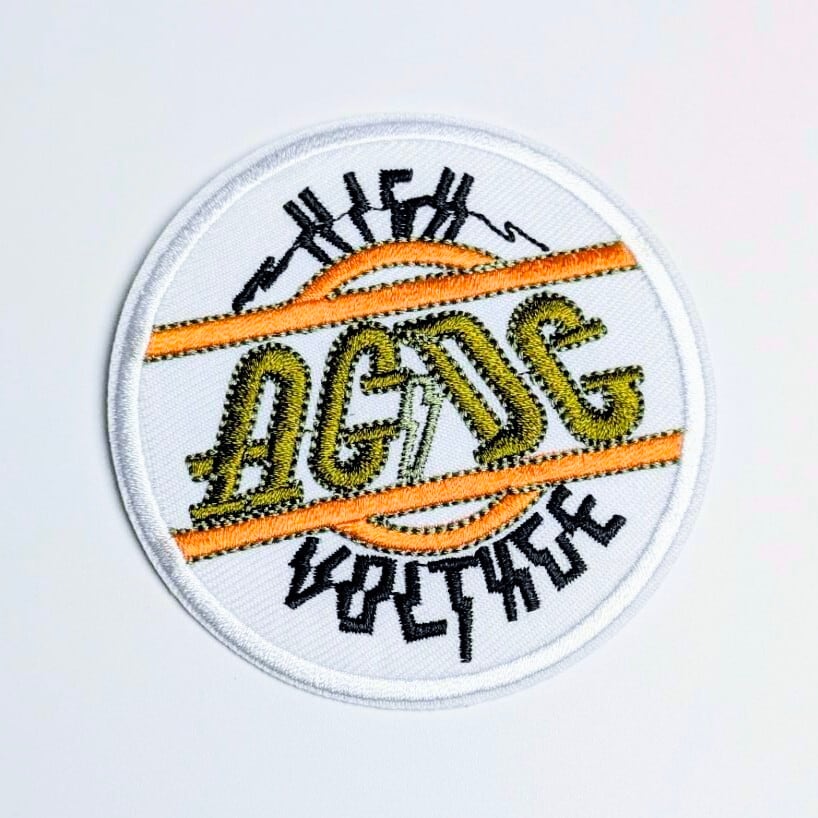 送料無料! ★刺繍アイロンワッペン★ 【 ACDC / エーシーディーシー 】 〚アメリカン雑貨 アメトイ〛