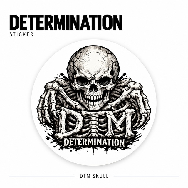 DTM skull Sticker 2size set