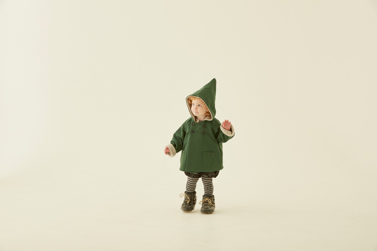 〈 eLfin Folk 〉elf coat / elf-555F09 / アウター / green / 110〜130