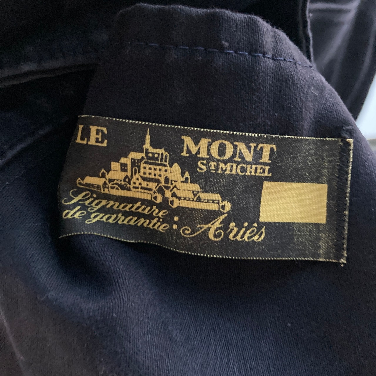 Le Mont St Michel ブラックモールスキンジャケット 50s 画像4