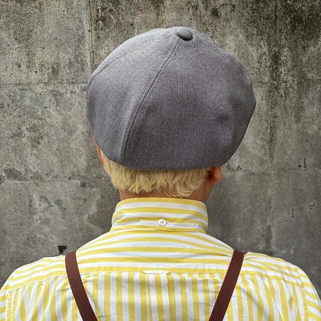シャンブレー・6方ベレー型キャスケット GRAY | NEVERTRUST