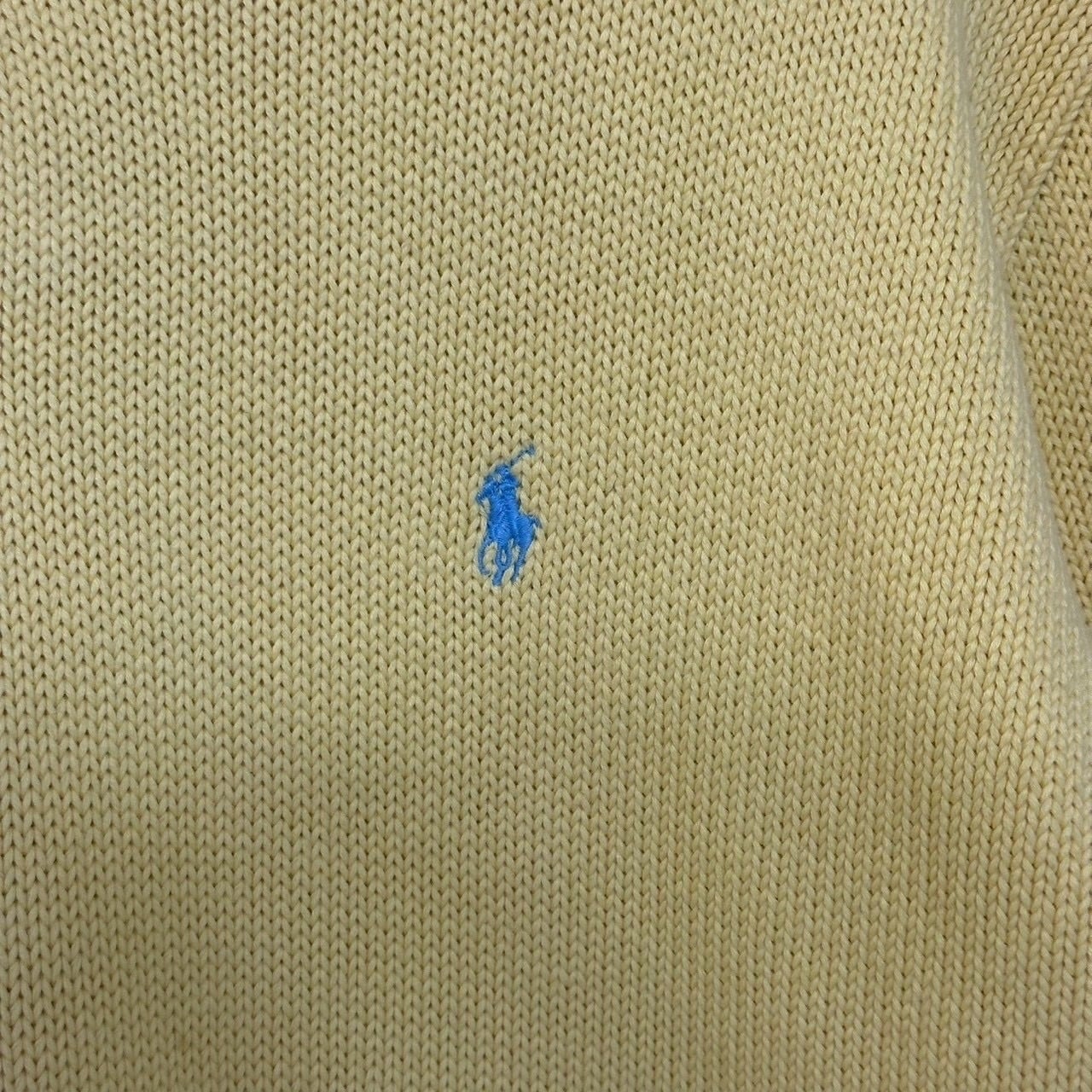 超希少 ヴィンテージ ラルフローレン ニットポロ ロゴ刺繍 半袖 イエロー L ポロラルフローレン 黄色 イエロー ロゴ刺繍 半袖│ヴィテージ古着屋