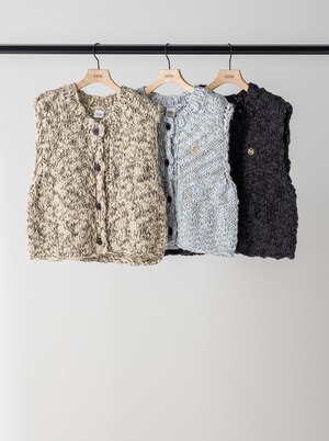 【ご予約】[Y264-91129] HAND SLUB MIX VEST【YENN】