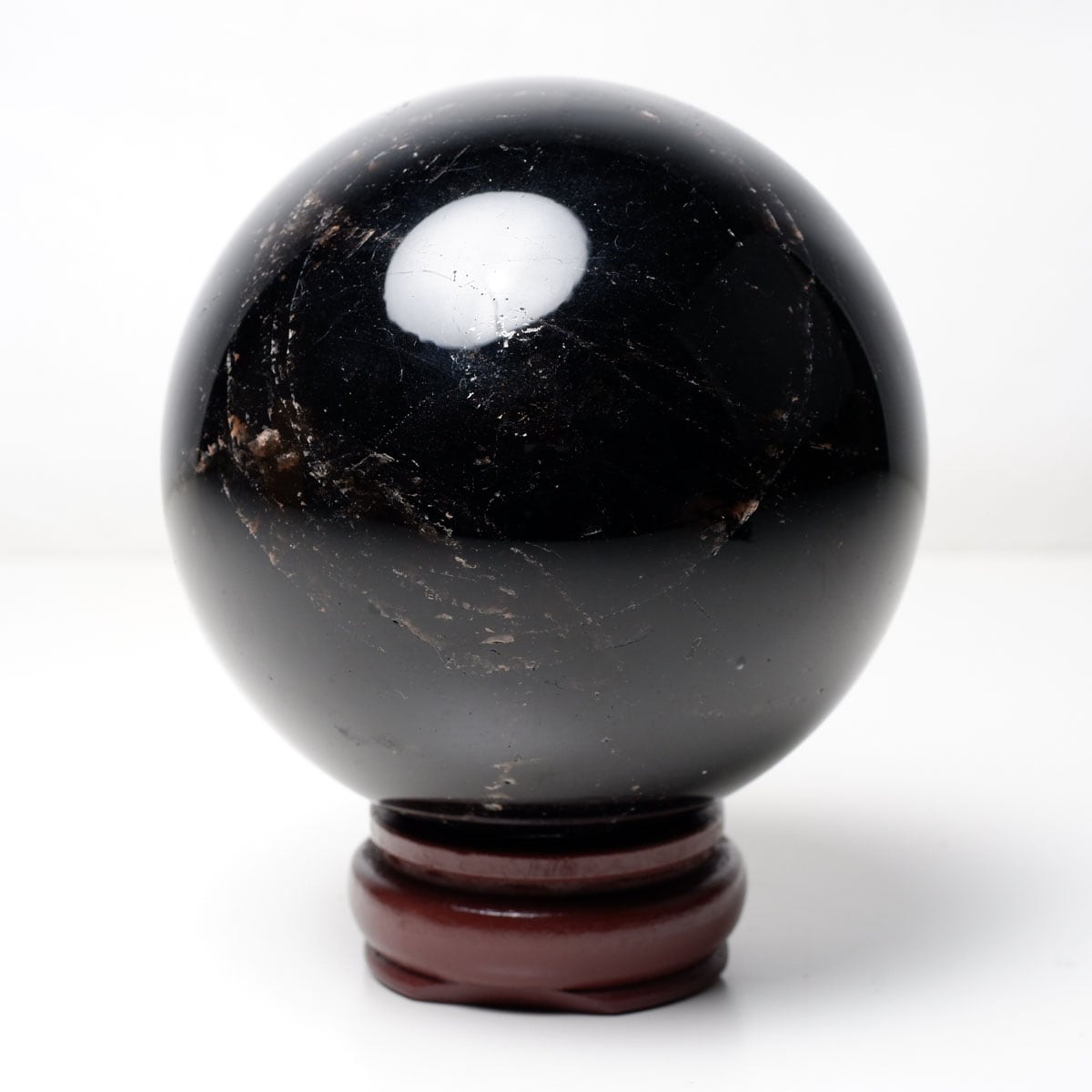 1.5Kg モリオン 丸玉 105mm 黒水晶 丸玉 モリオン スフィア 一点物 151-8573