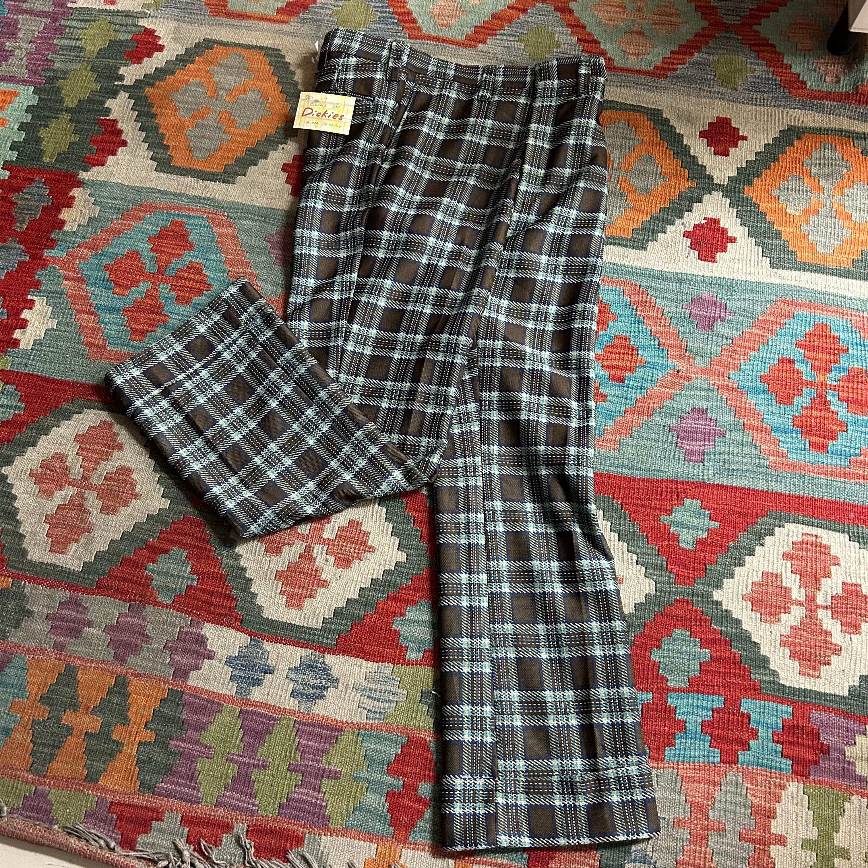 70s SCOVILL ZIP Dickies チェック柄スラックスパンツ | 古着屋PENNY