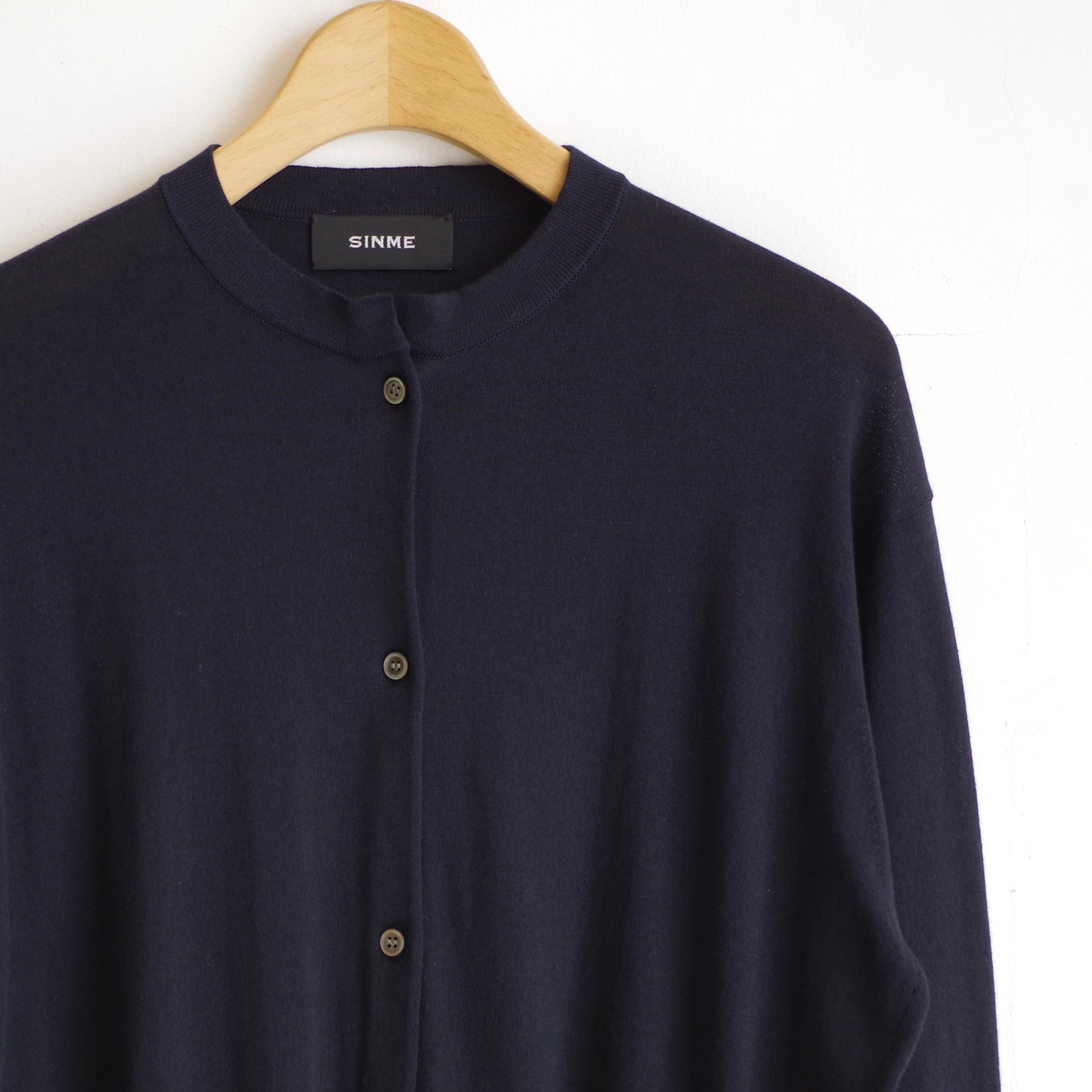 SINME コットンカーディガン ネイビー | 1F Store