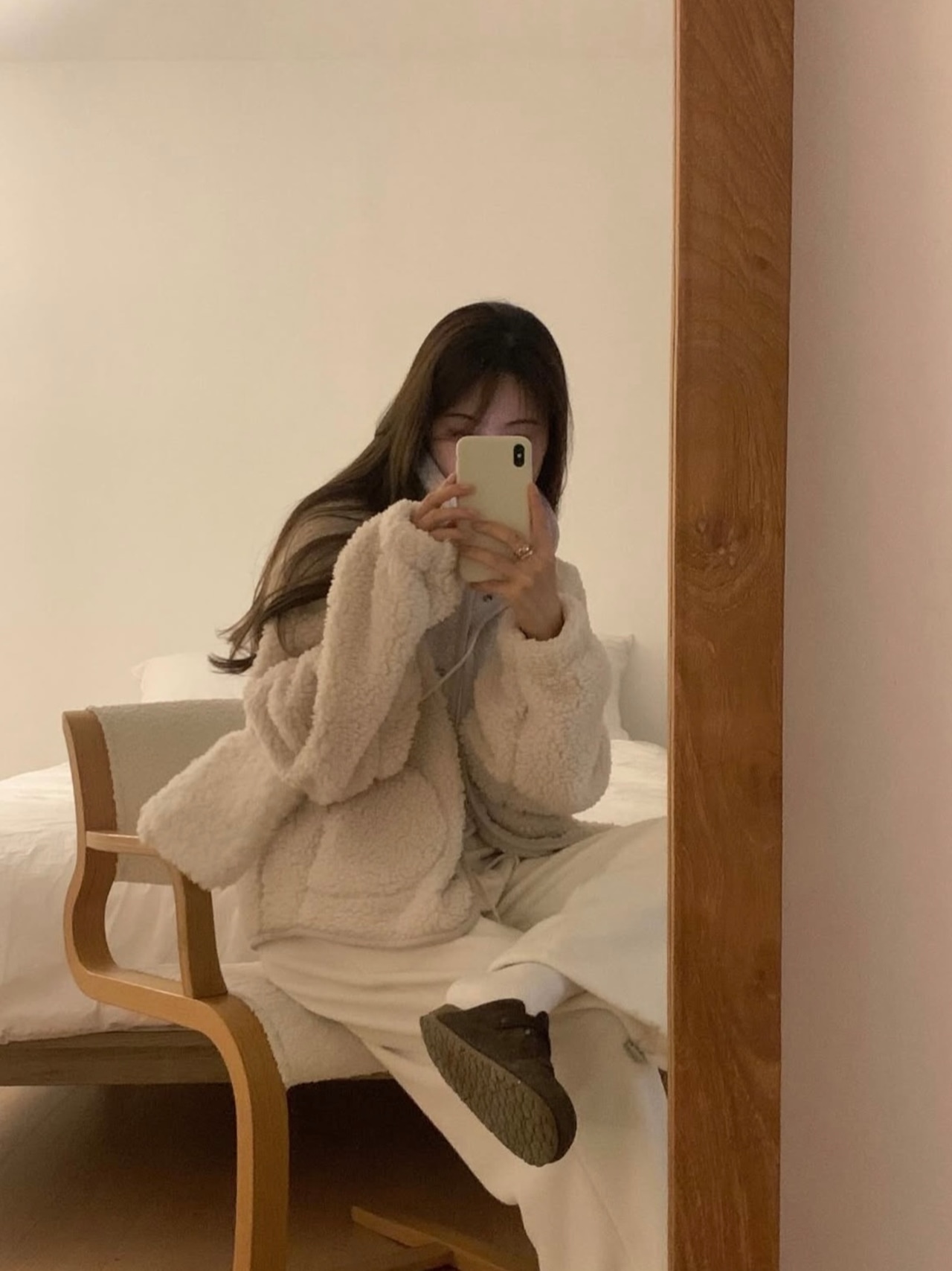 (予約) LITER / Teddy shearling fleece jumper 2color