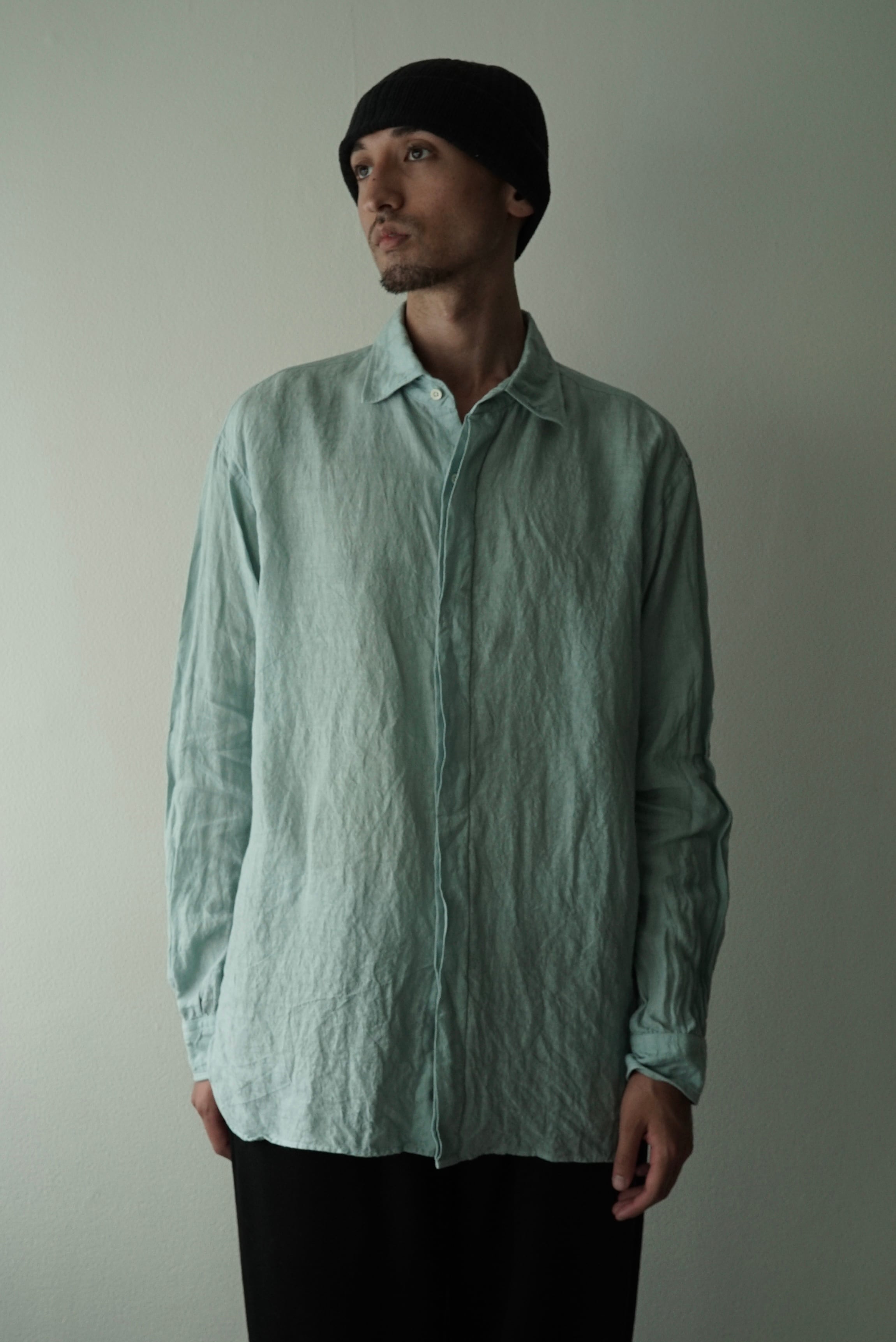 Sunny Dry Linen / F/F Shirts(AQUA)