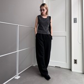 ヴィンテージライクリブtank/チャコール