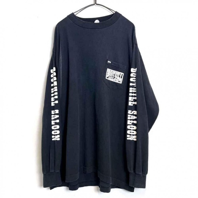【BOOTHILL SALOON】Vintage Long-Sleeve Print T-Shirt【1990s-】 Vintage Double Sided Print Long-Sleeve Pocket Tee