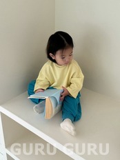 韓国子供服 / 26Autumn / 〖取寄〗guruguru / ピグメントラインTシャツ / ベビー服 *1号~6号*