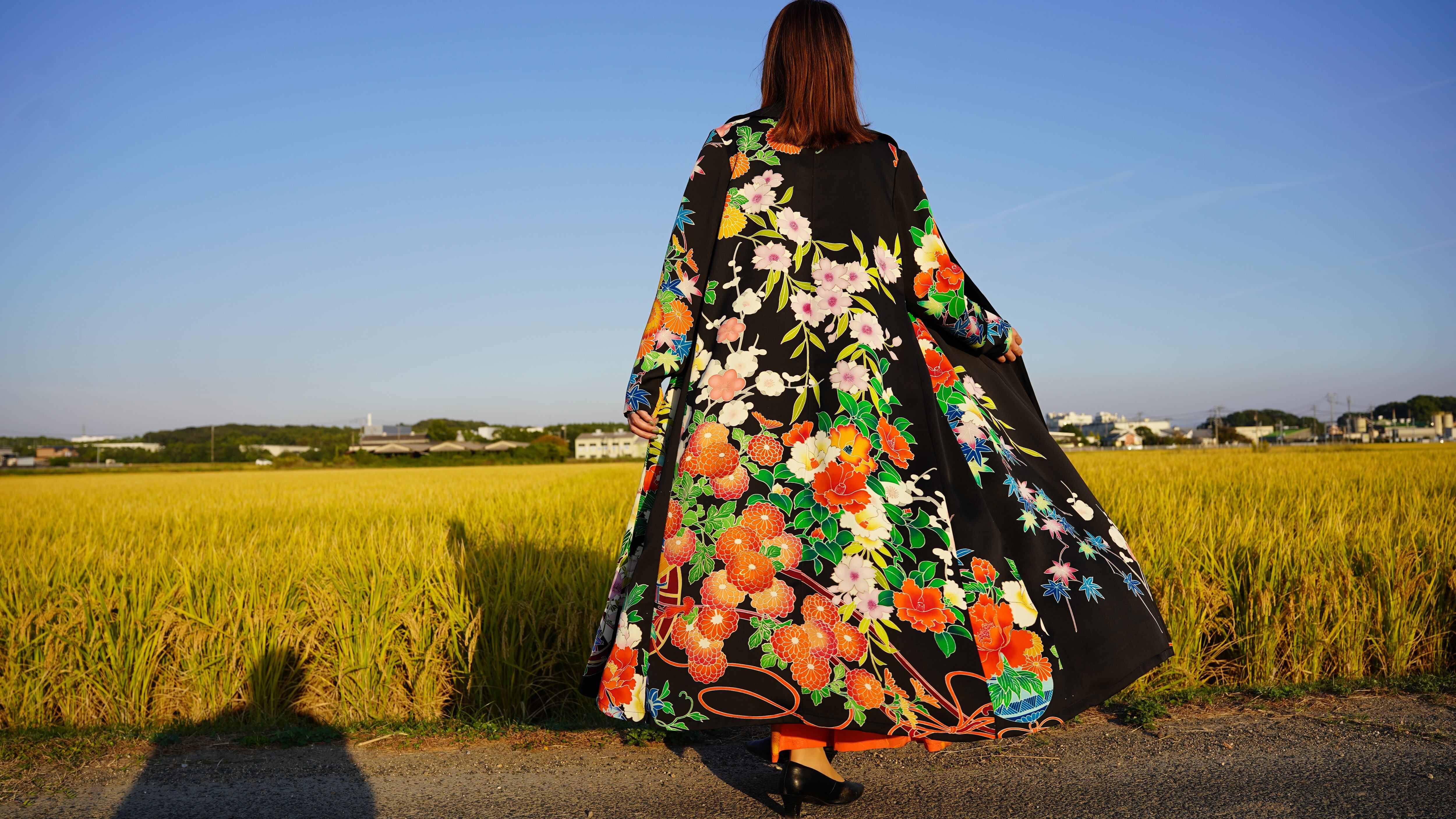 お値下げ 着物リメイクドレス Mサイズ 1点シルク&ポリ Kb005rdM19  