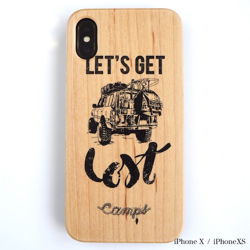 CAMPS iPhoneケース【Let's get Lost】LC80　wood 木製カバー