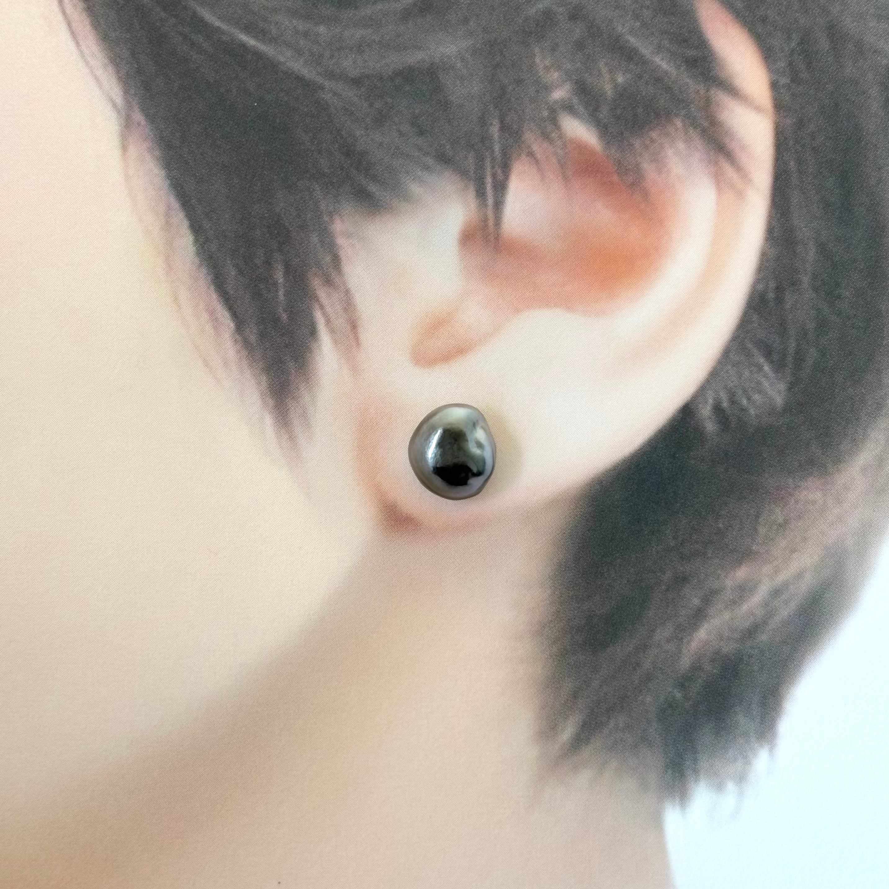 黒蝶ケシパール ピアス BLACK-LIPPED PEARL EARRINGS | GRACE PEARLS
