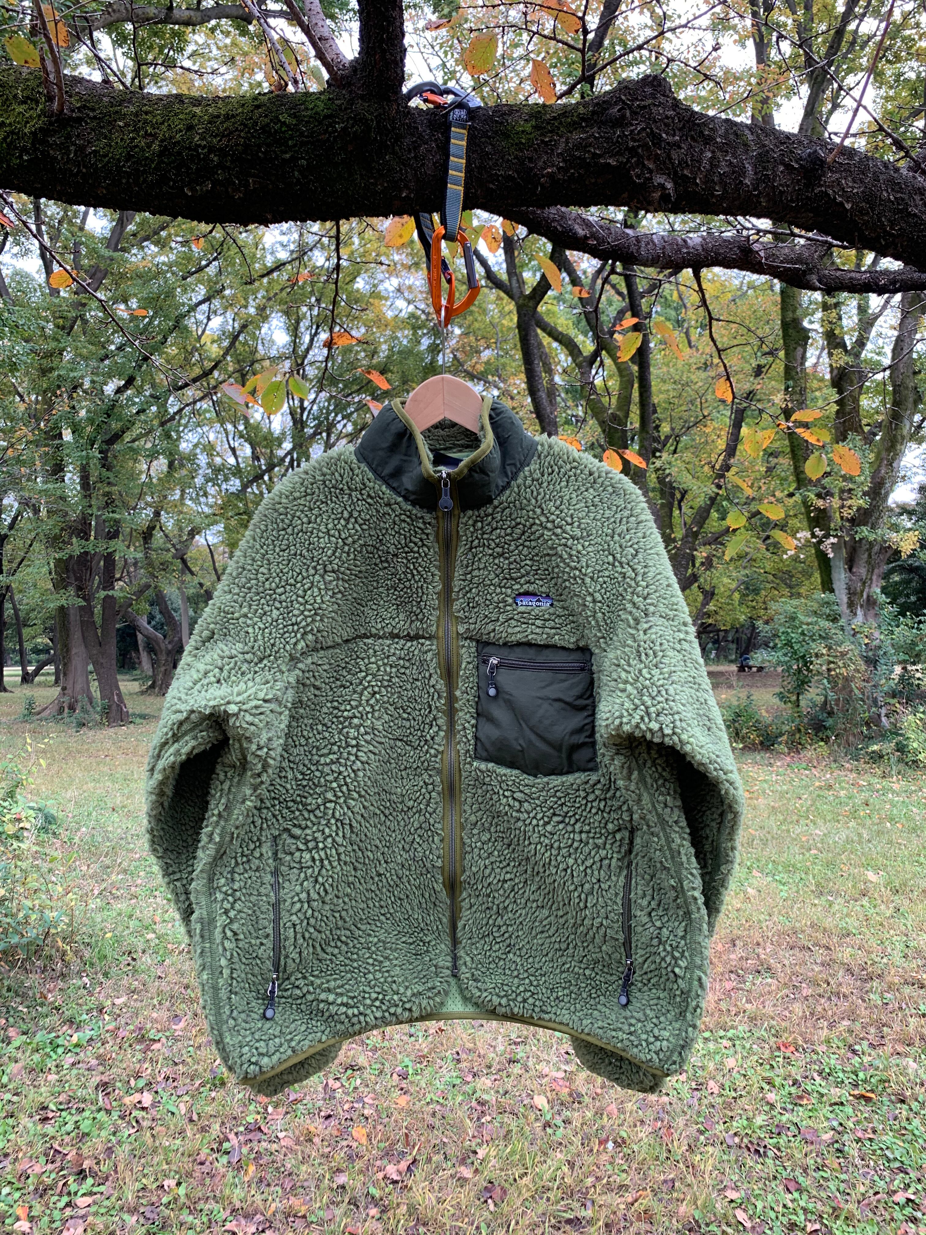 patagonia クラシック レトロカーディガン L オリーブグリーン 