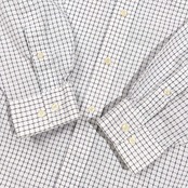 90s LACOSTE ラコステ 総柄 長袖シャツ 5/ホワイト系 メンズ ビンテージ