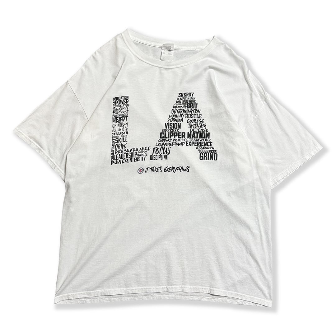 Los Angeles Clippers Printed T-shirt. FRUIT OF THE LOOM