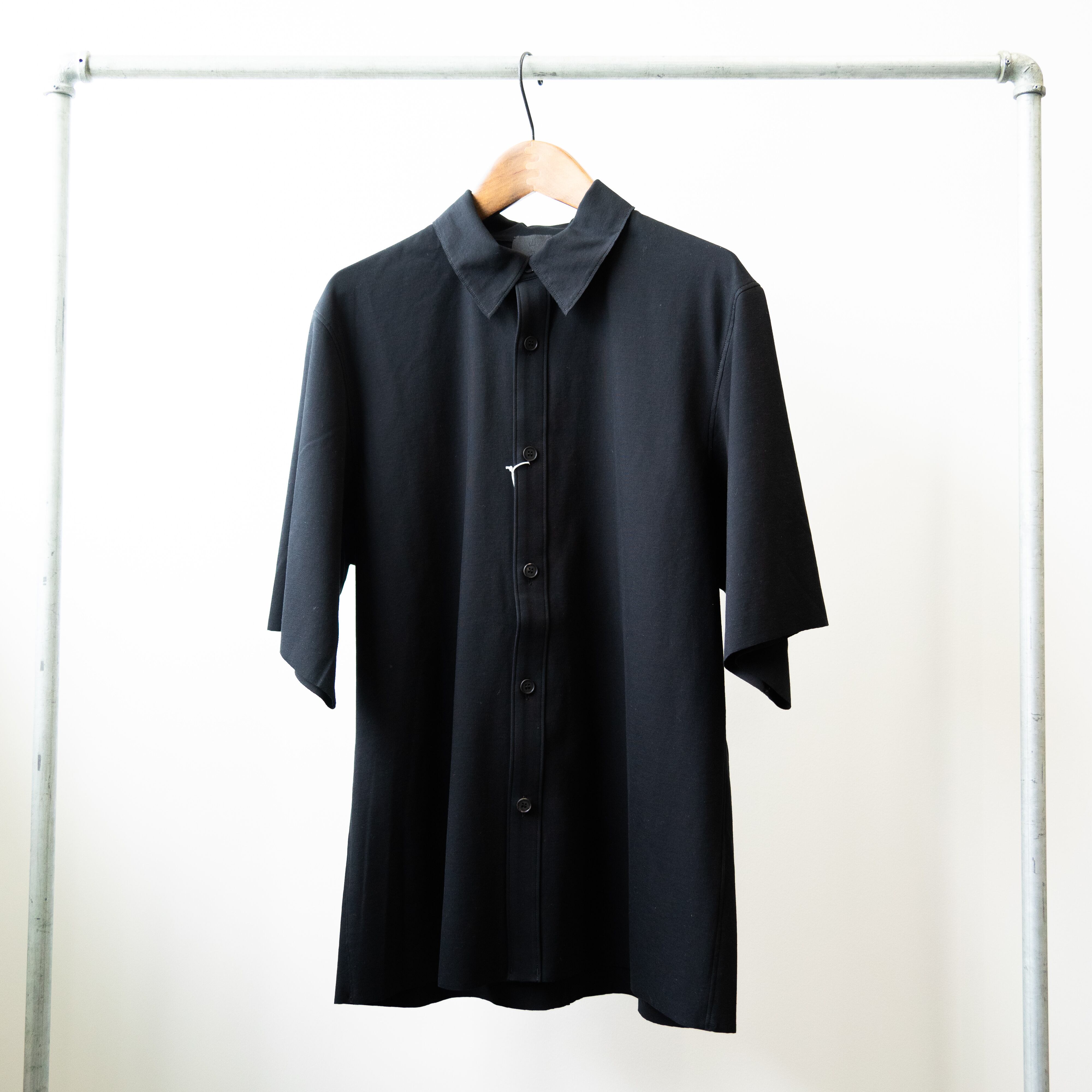 山内 フリーカット強撚ポンチ半袖シャツ(21154) black | 谷家屋 