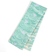 再販❤︎suminagashiリバーシブル半巾帯  ハート墨流し［花びらと御伽の森　花火柄］ハート乱舞