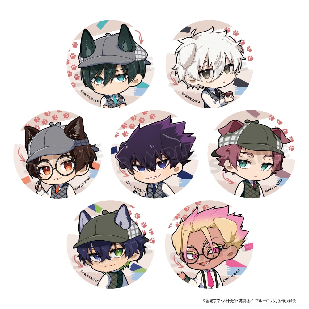 ブルーロック トレーディング缶バッジ(いぬみみ探偵/ver.B) BOX 全7種