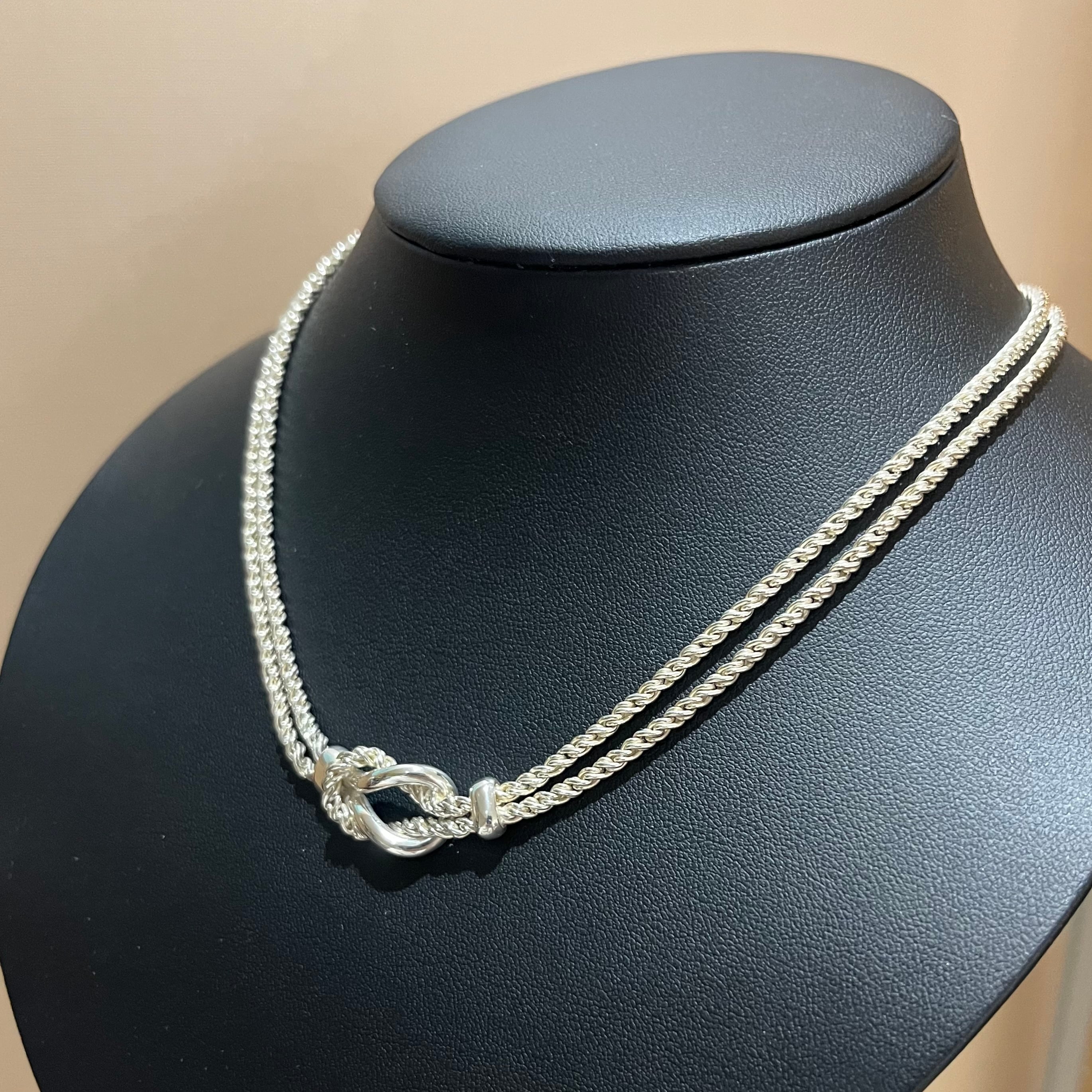 希少【TIFFANY&CO.】 2987 ティファニー ダブルロープ センターノット
