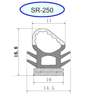 8ｍ切売 ♪ SR-250（エアータイトガスケット）ごむの森オリジナル品