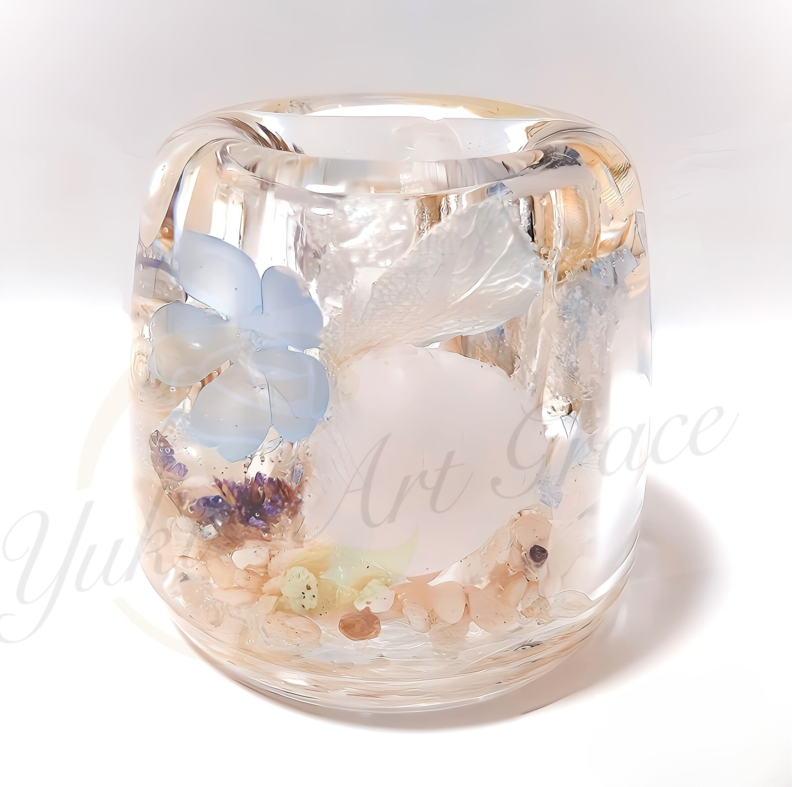 ハーバリウム ペン立て＆歯ブラシ立て 《海》/Herbarium Pen Holder