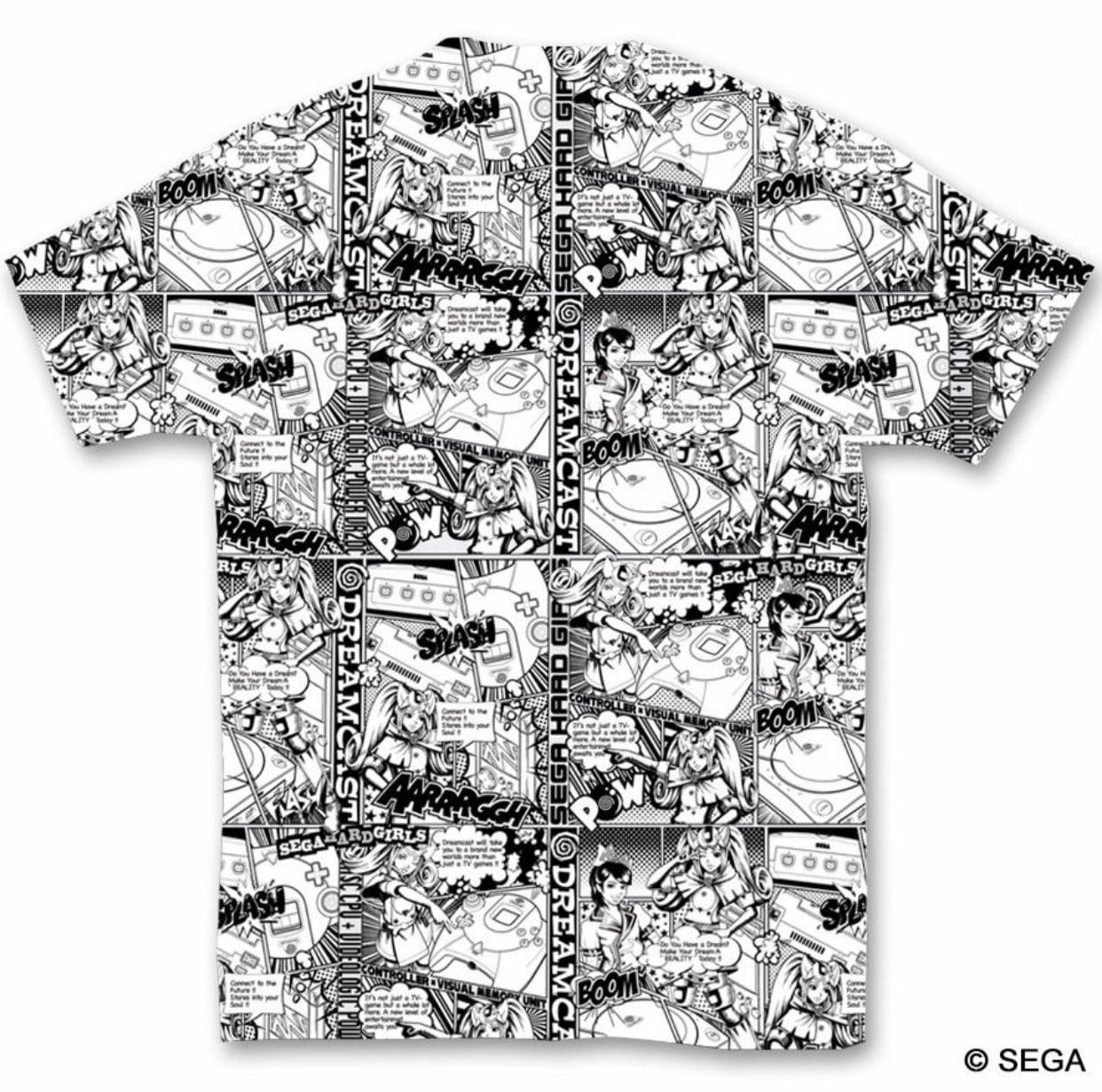 セガ・ハード・ガールズ x ドリームキャスト Comic`s Tシャツ -WHITE- / GAMES GLORIOUS 