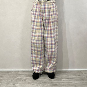 COLORED CHECK パンツ【MILK BOY】
