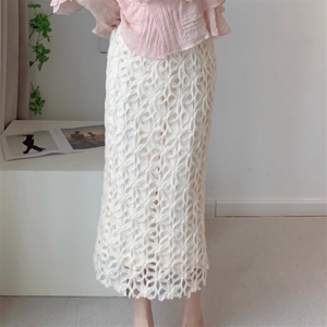 総レースタイトスカート　A2051