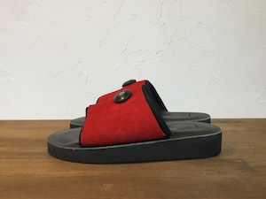 ptarmigan"SUEDE SANDAL RED/BLACK