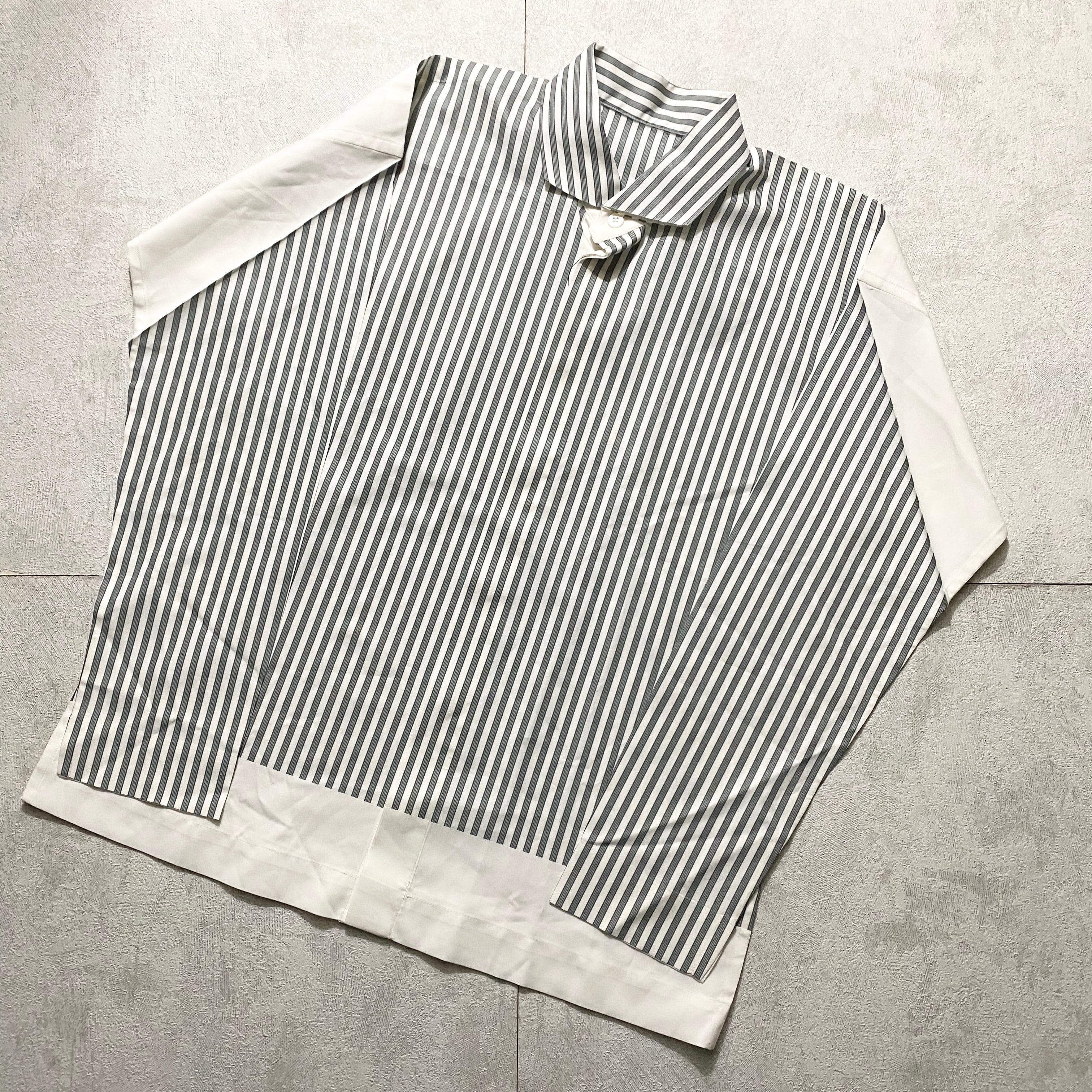 HOMME PLISSE ISSEY MIYAKE switching stripe shirt | NOIR ONLINE