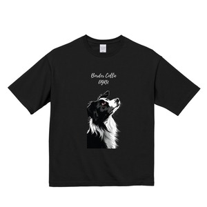 ボーダーコリー　ビックシルエットTシャツ