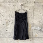 black ruched skirt
