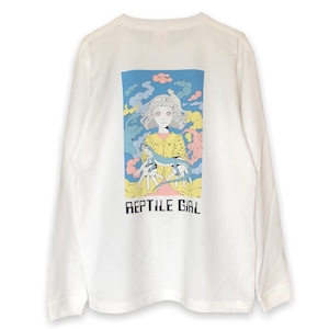 【送料無料】は虫類GIRL 〔フトアゴ×女の子〕 バックプリント ロングスリーブTシャツ