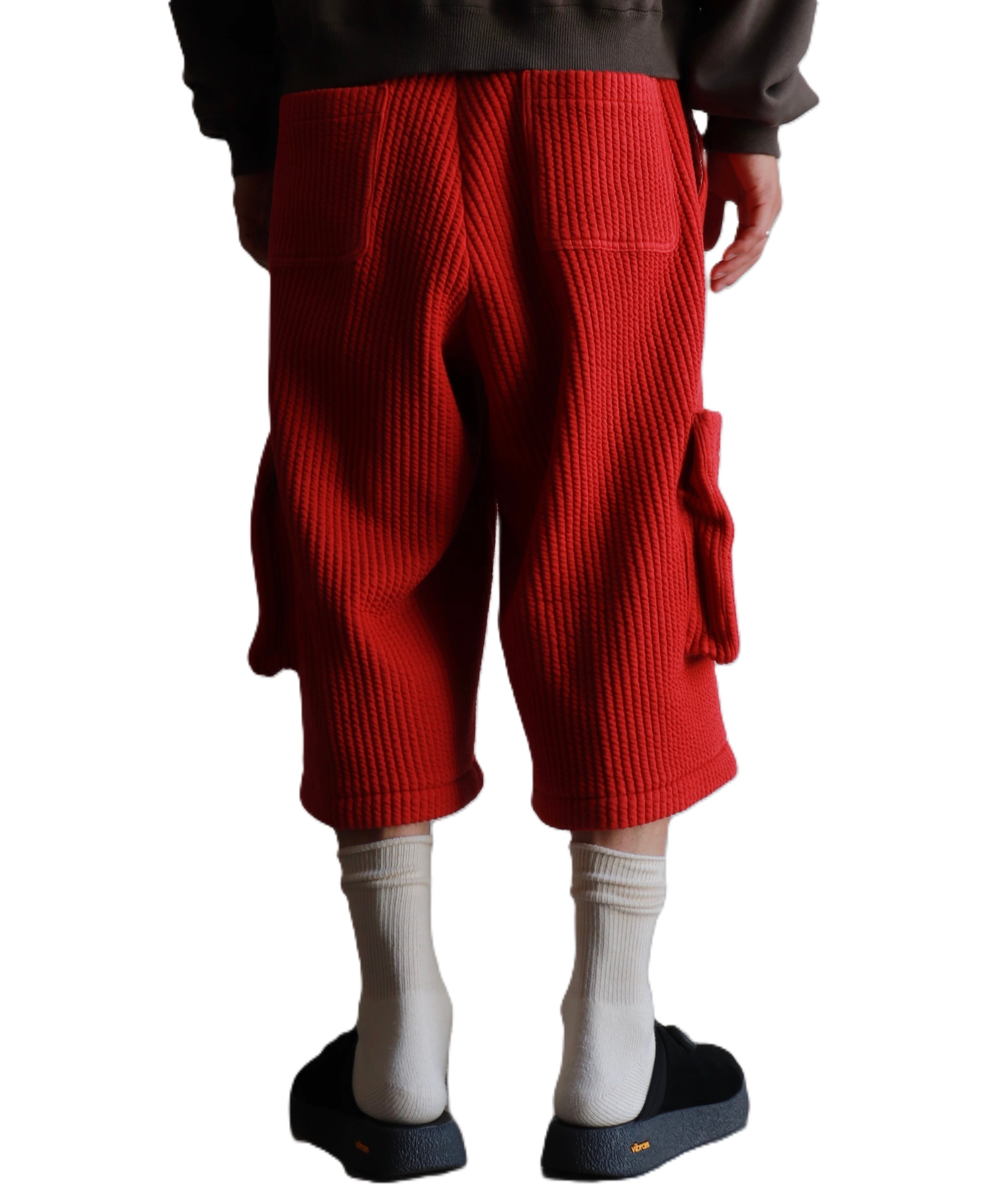 MATSUFUJI / M253-0703 / STRIPE JACQUARD DETACHABLE TROUSERS (RED