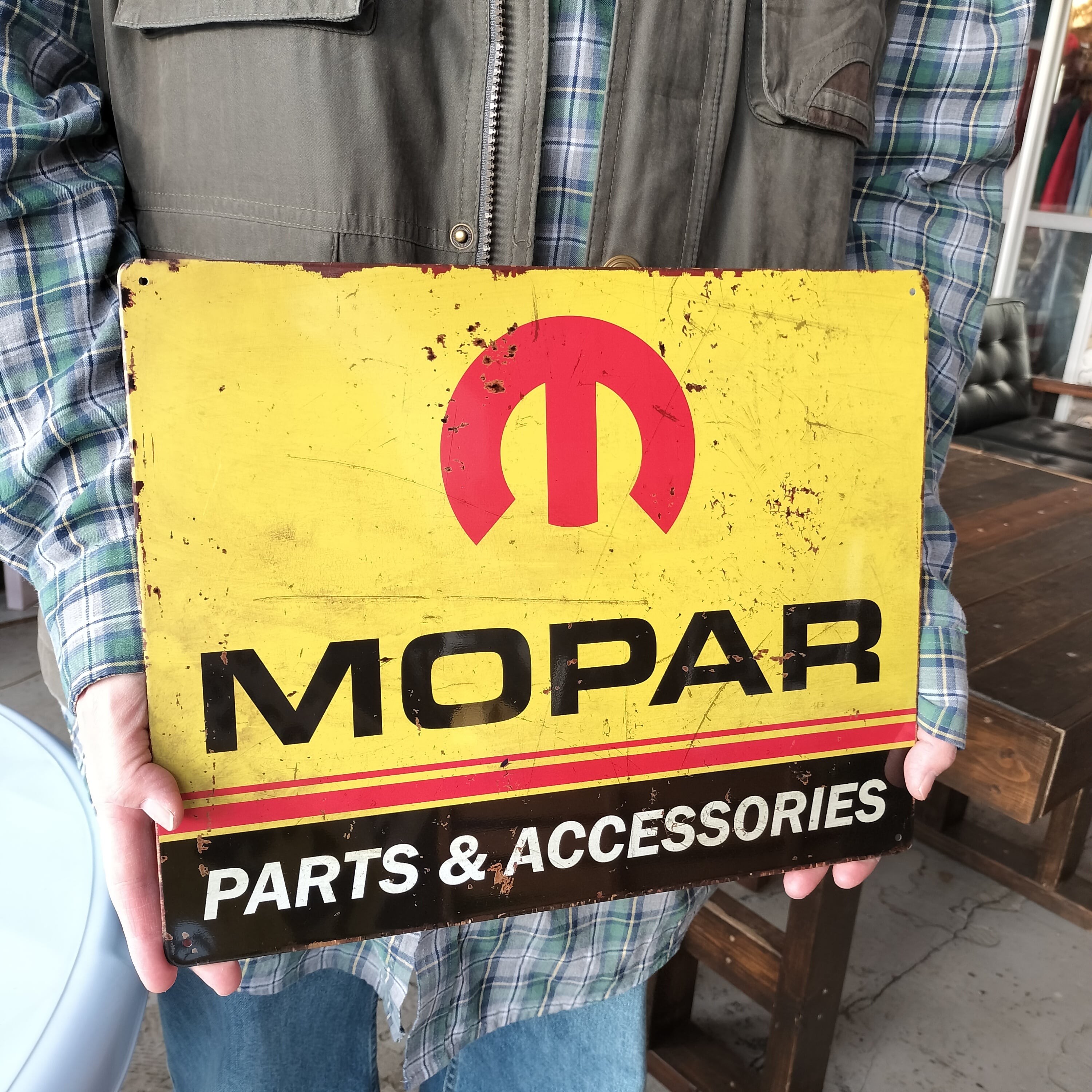 ブリキ看板◇MOPAR モパー◇サイン アメリカンガレージ クライスラー 