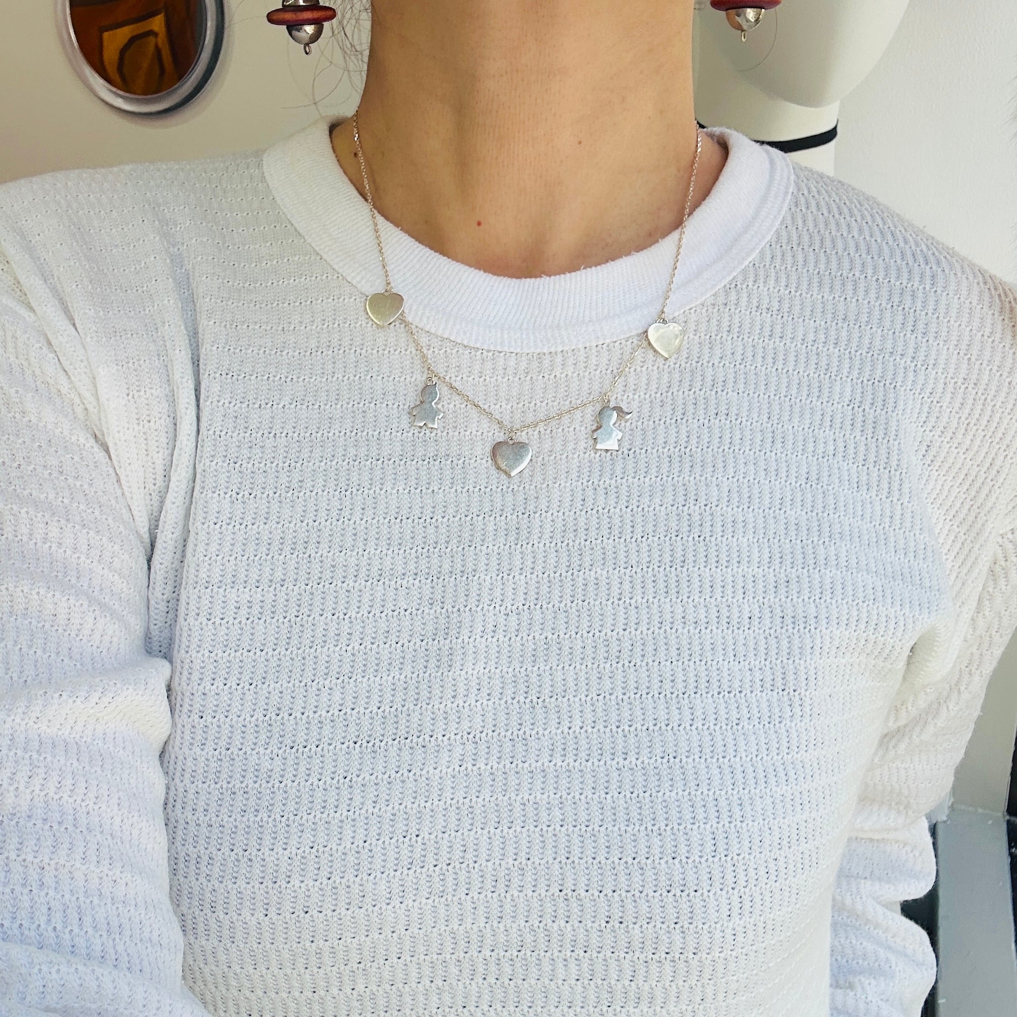 フランスシルバー925 チャームネックレス（41cm / 44cm） | Milo