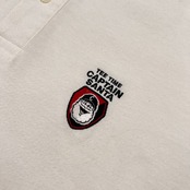 CAPTAIN SANTA キャプテンサンタ GOLF CLUB ワンポイント刺繍 半袖 ポロシャツ サイズ M /ホワイト×レッド/ジョイマークデザイン