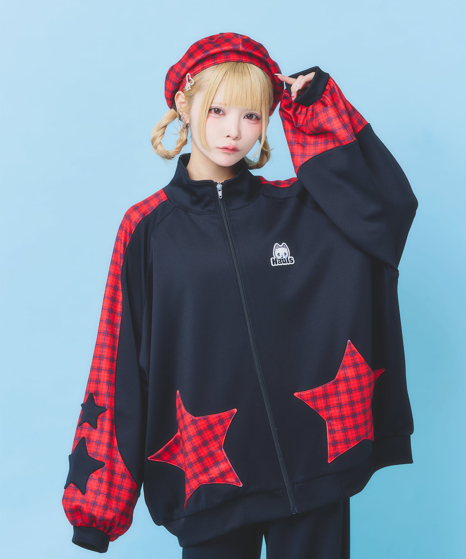 お星様が舞い降りたジャージセットあっぷ（レッド） | Hauls