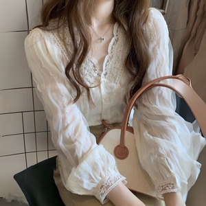 スイートレースロングブラウス　00693