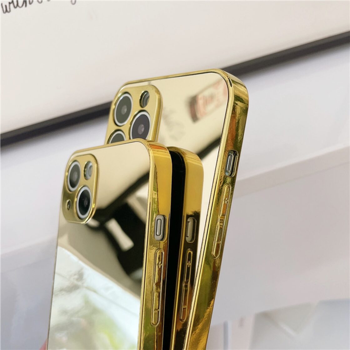 メタリック イエロー ゴールド ミラー ケース 派手 個性的 | iPhone