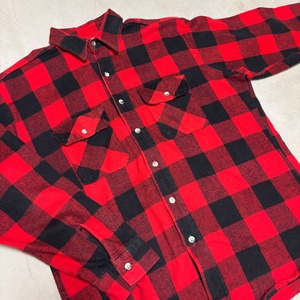1980s FIVE BROTHER FLANNEL CHECK SHIRT