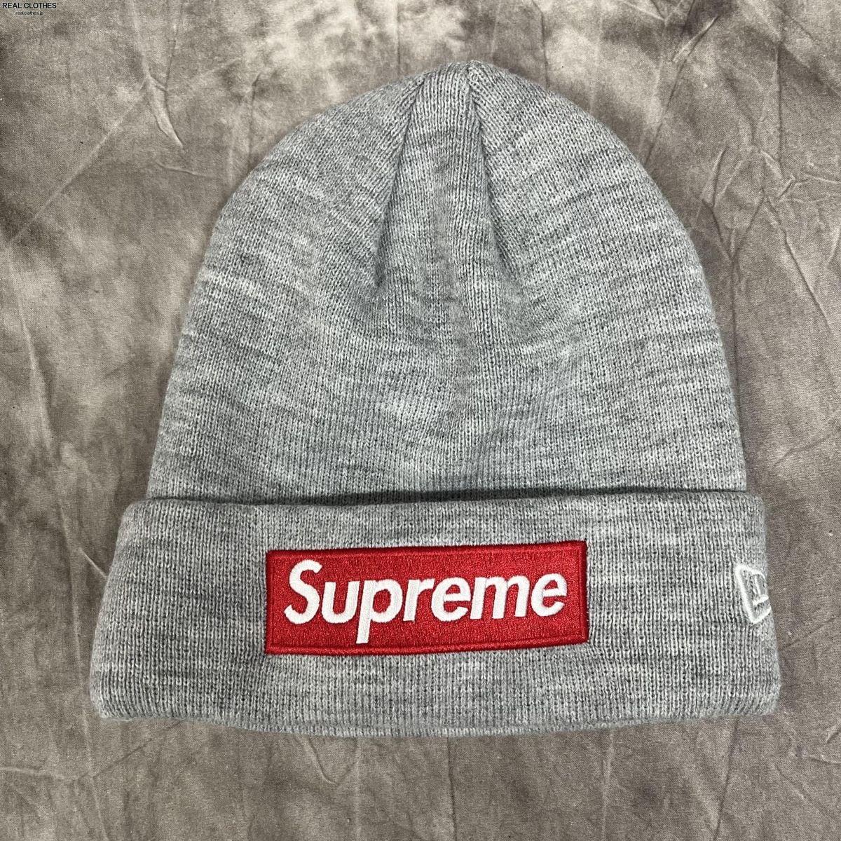 18AW Supreme ボックス ロゴ ビーニー ニット帽 グレー