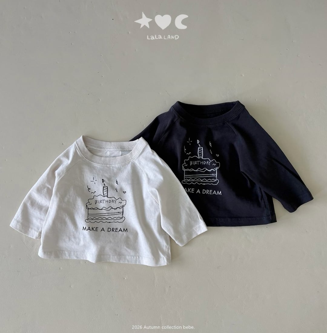 送料無料【予約】/  babyハッピーラグランTシャツ  /lalaland