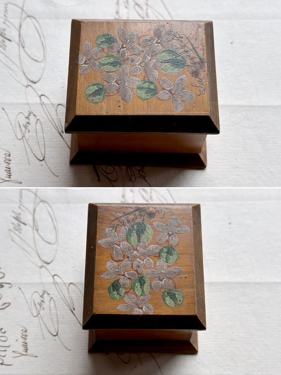 すみれ柄のモシュリンヌSSS 切手用 | Brocante de La Cocotte