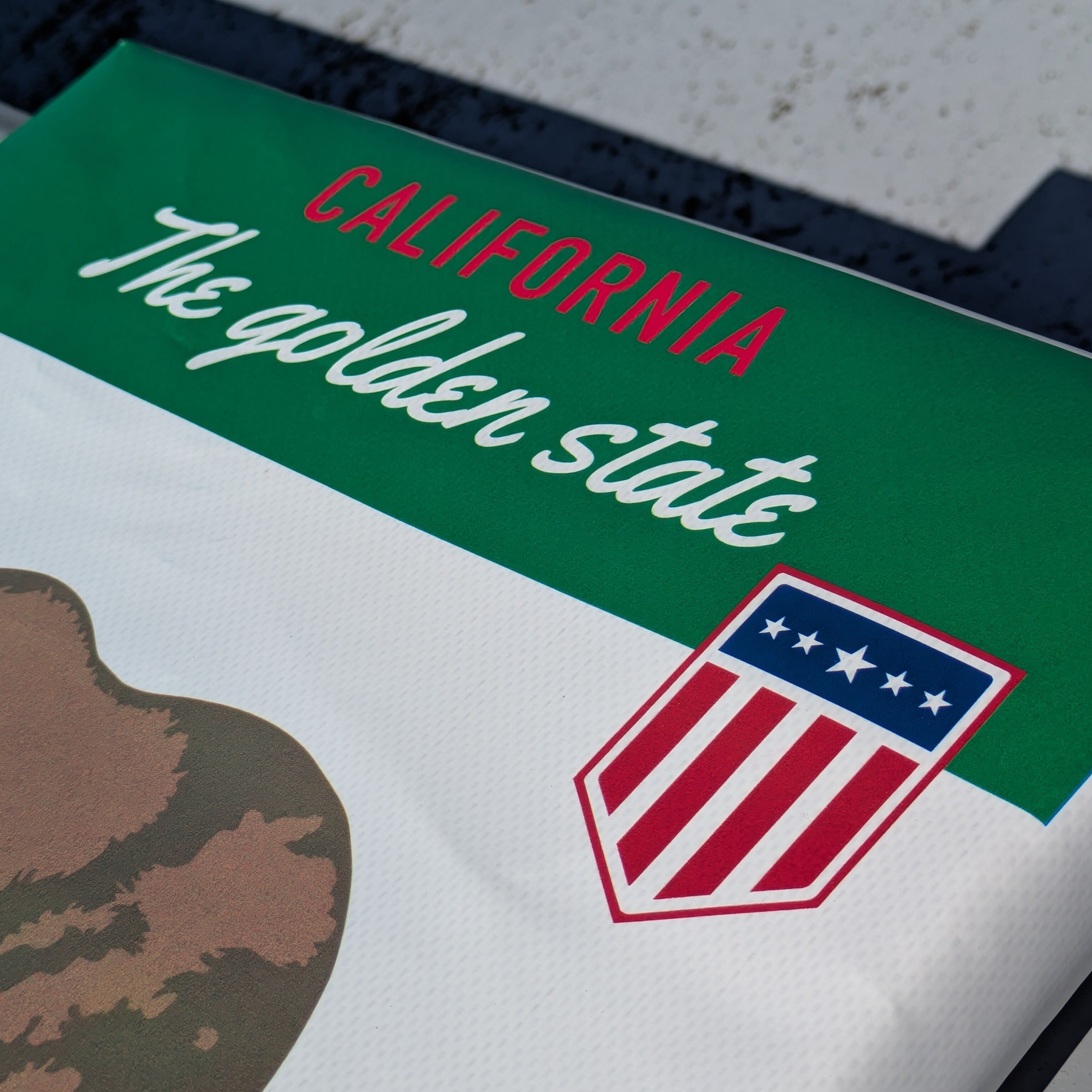 【 STADIUM CUSHION / スタジアム クッション 】 The State of California  / カリフォルニア州旗 / Pennzoil / ペンズオイル〚アメリカン雑貨 アメトイ〛