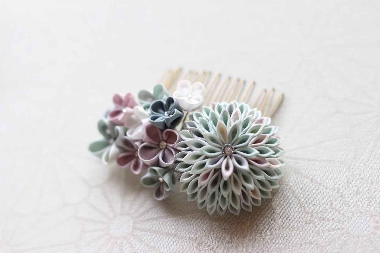 つまみ細工 コームとUピンセット